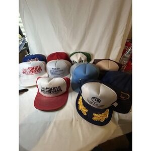 Vintage Adjustable Hats Lot Of 10 Trucking Mesh Car Trucking  Misc Wholesale